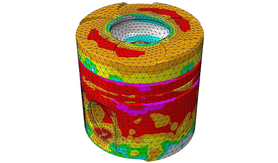 Illustration of FEMFAT heat thermomechanical damage