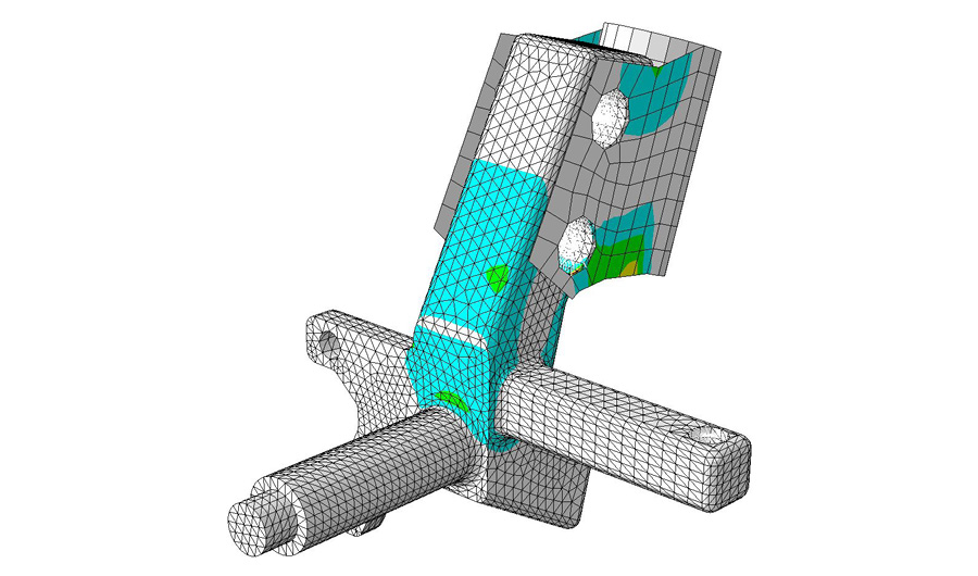 Wheel carrier with stress results from unit case 